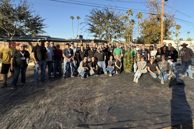 Group photo of Tessenderlo Kerley team members at Thrive and Grow Garden